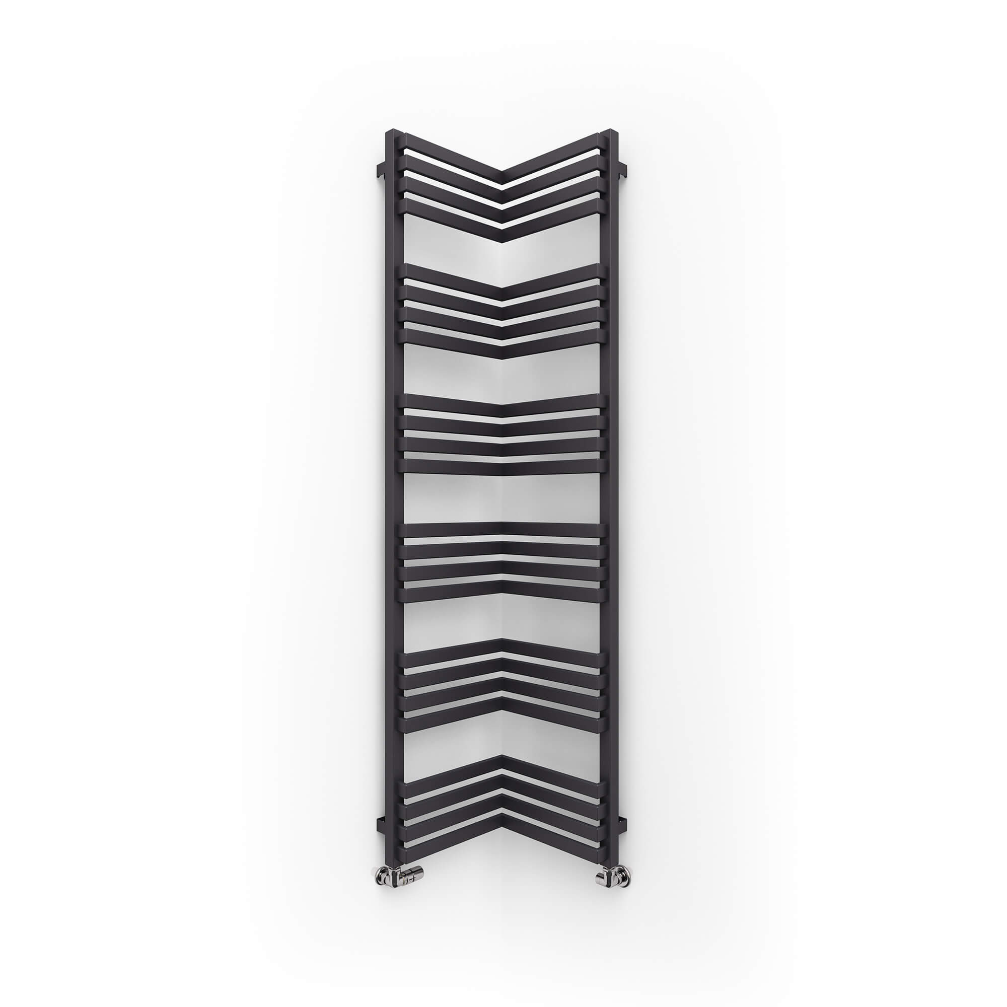 Terma Incorner Designer Heated Towel Rail - Modern Grey - 1545 x 350mm