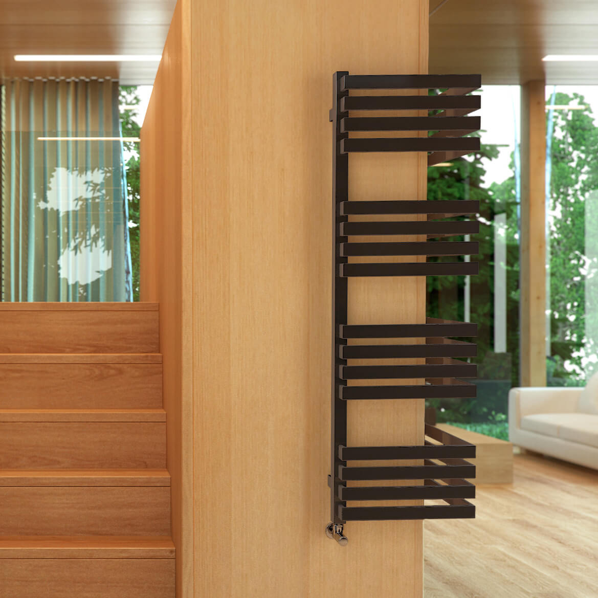 Terma Outcorner Designer Heated Towel Rail - Modern Grey - 1005 x 300mm